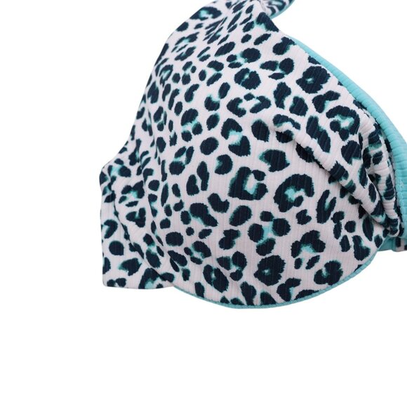 NWT Coco Reef Verso Reversible Bra-Sized Twist-Front Bikini Top Sz 32/34C Blue - Picture 4 of 12